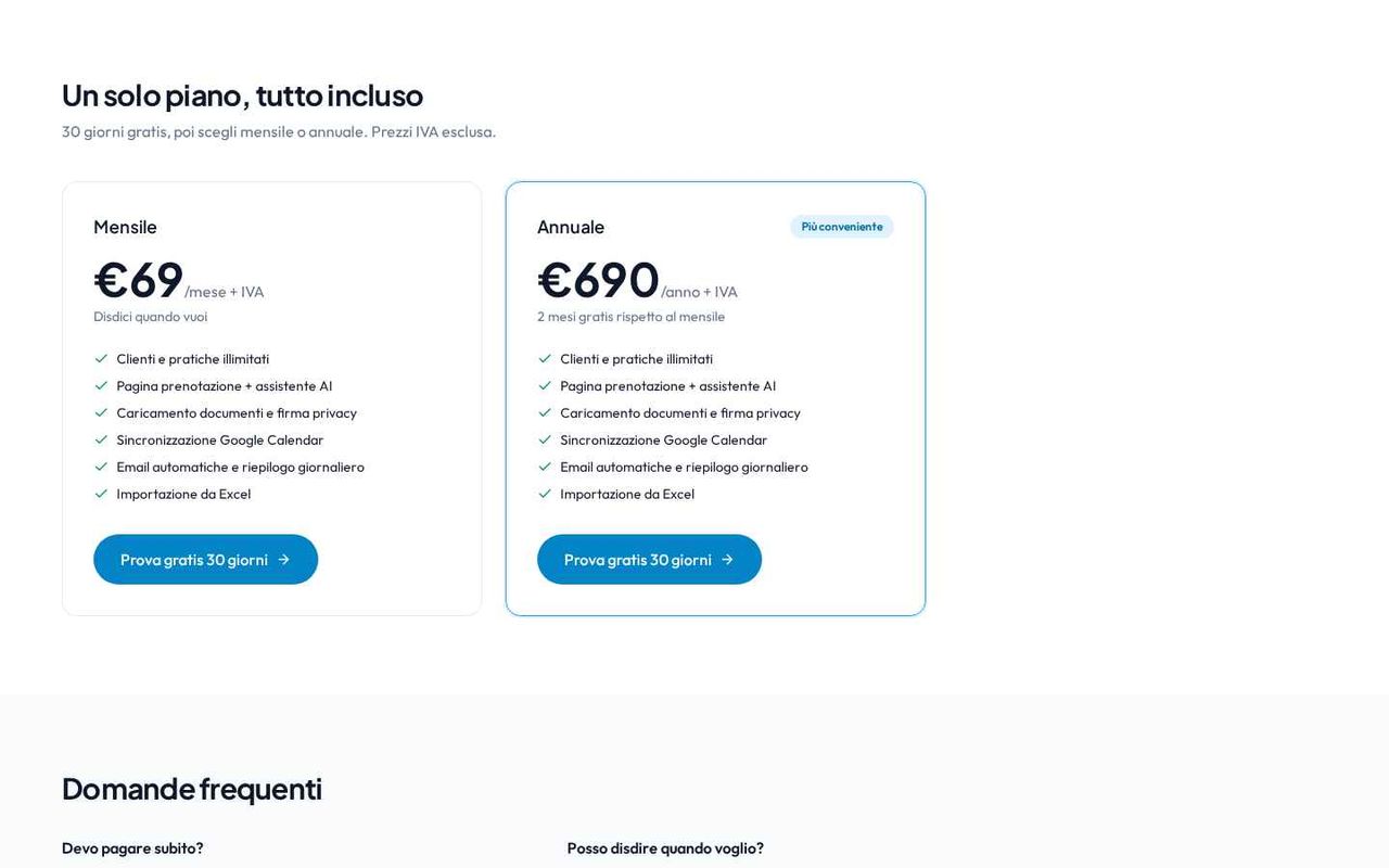 Un solo piano, tutto incluso